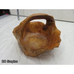 R-11: Shan Mu Exotic Solid Wood Basket