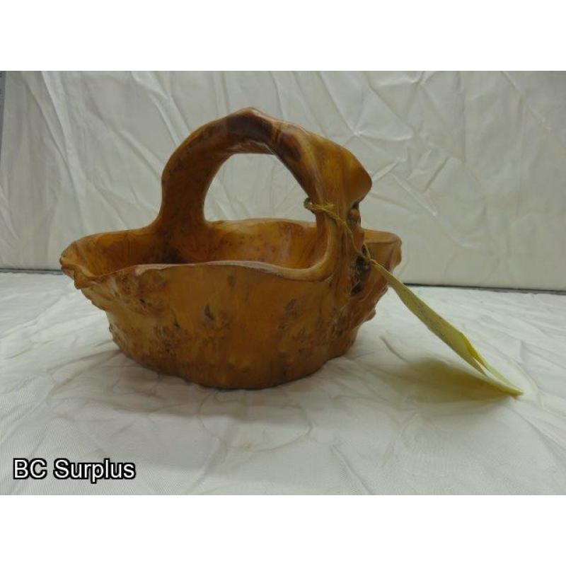 R-11: Shan Mu Exotic Solid Wood Basket