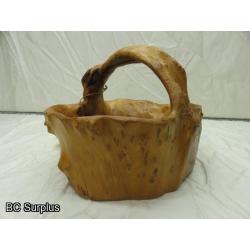 R-11: Shan Mu Exotic Solid Wood Basket