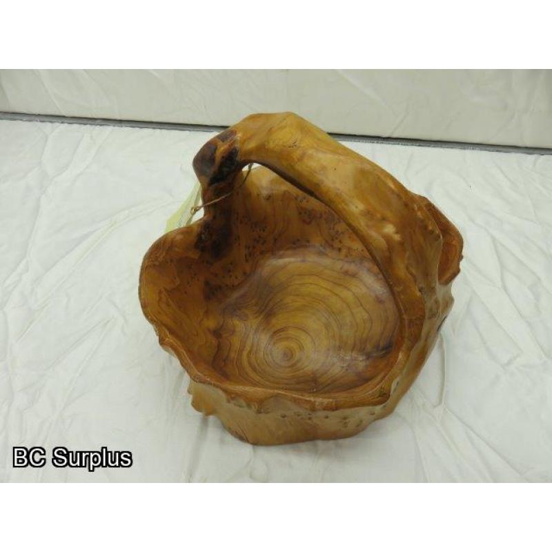 R-11: Shan Mu Exotic Solid Wood Basket