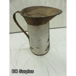 R-13: Birch Bark & Tin Vintage-Style Water Jug