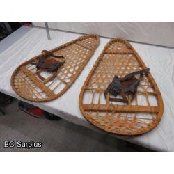 R-14: Vintage Snowshoes – Wood & Leather