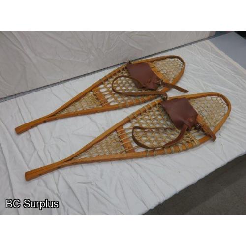 R-15: Vintage Snowshoes – Wood & Leather