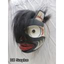 R-1: Carved Indigenous Mask – “Hawk” - Signed