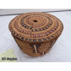 R-22: Salish Cherry & Reed Sewing Basket