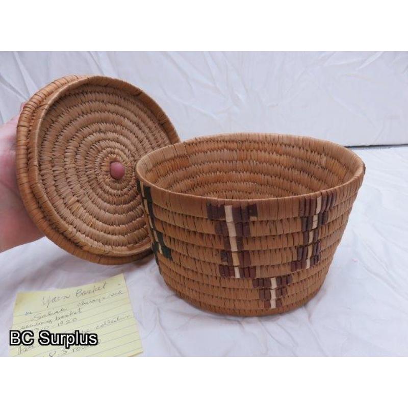 R-22: Salish Cherry & Reed Sewing Basket