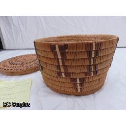 R-22: Salish Cherry & Reed Sewing Basket