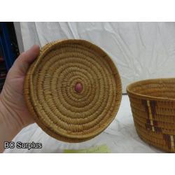 R-22: Salish Cherry & Reed Sewing Basket