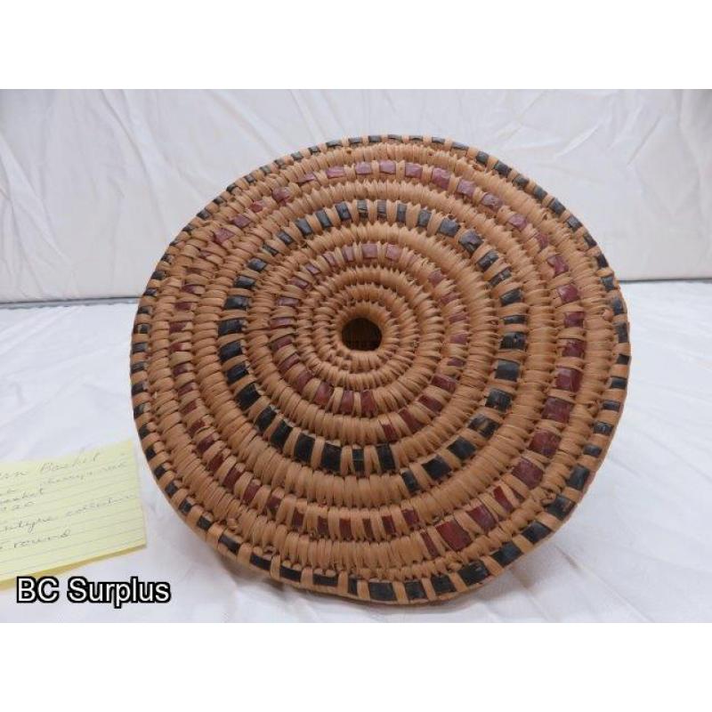 R-22: Salish Cherry & Reed Sewing Basket