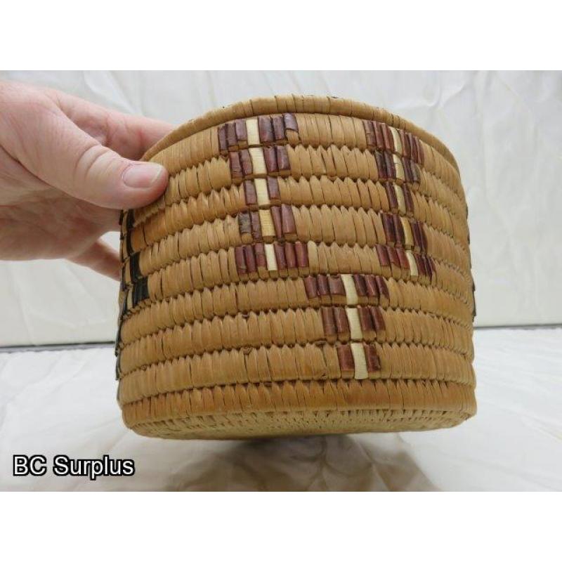 R-22: Salish Cherry & Reed Sewing Basket