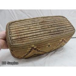 R-23: Salish Basket with Leather Straps – Vintage