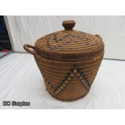 R-24: Salish Lidded Storage Basket – Vintage