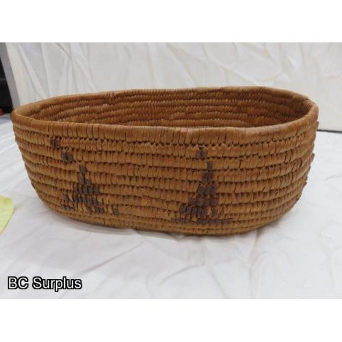 R-25: Bannock Basket – Hand Woven – Vintage