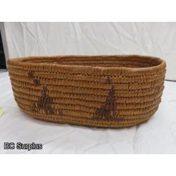 R-25: Bannock Basket – Hand Woven – Vintage