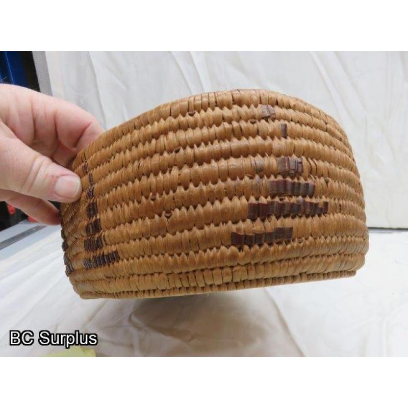 R-25: Bannock Basket – Hand Woven – Vintage