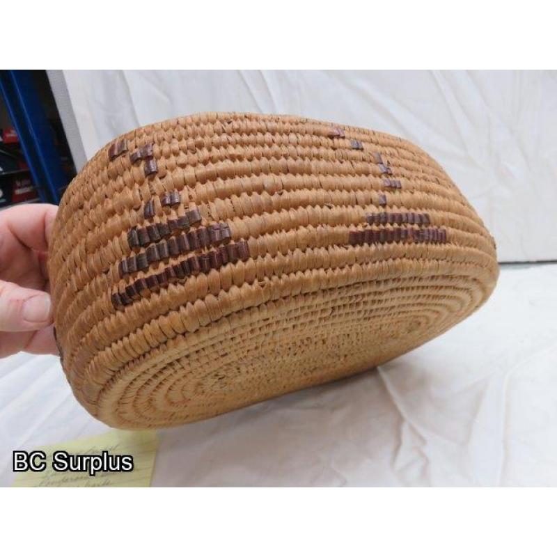 R-25: Bannock Basket – Hand Woven – Vintage