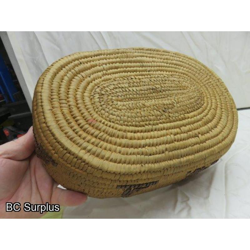 R-25: Bannock Basket – Hand Woven – Vintage