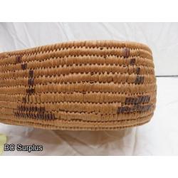 R-25: Bannock Basket – Hand Woven – Vintage