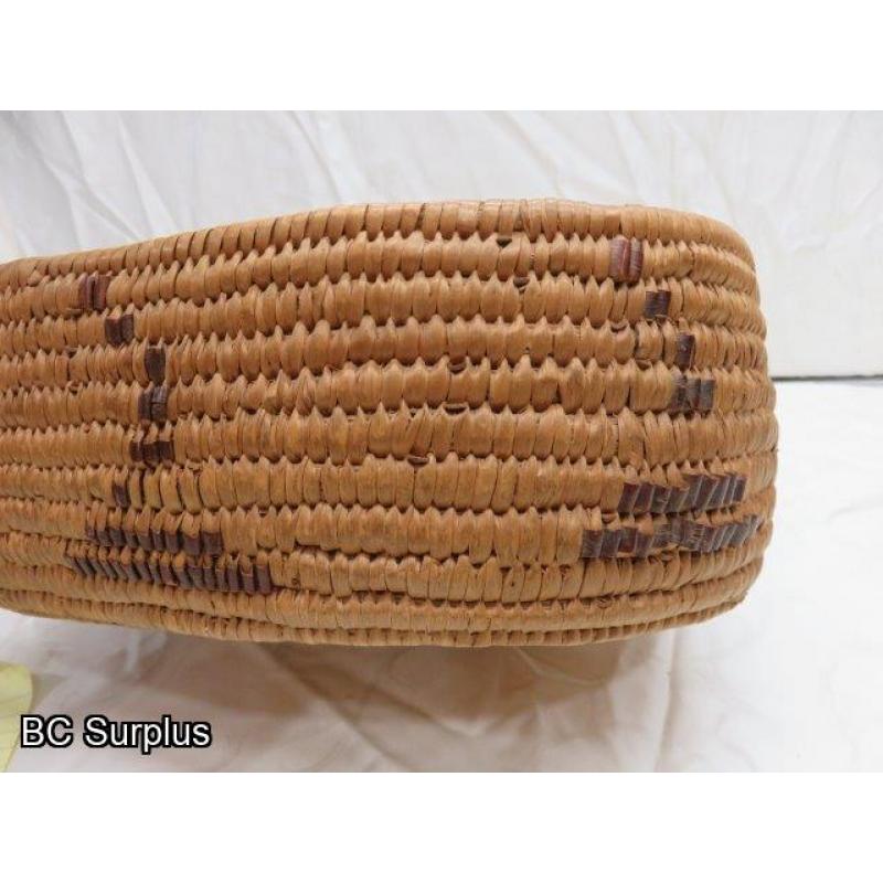 R-25: Bannock Basket – Hand Woven – Vintage