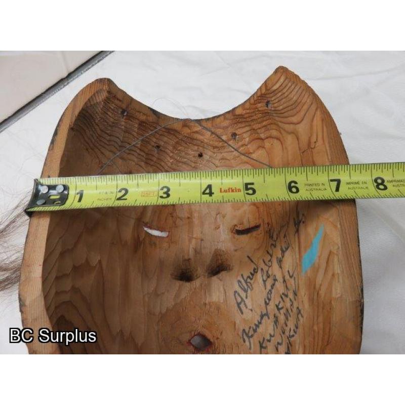 R-2: Carved Indigenous Mask - “Wild Woman” - Signed