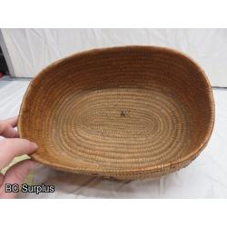 R-25: Bannock Basket – Hand Woven – Vintage