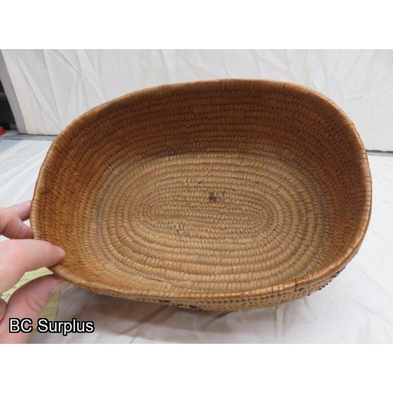 R-25: Bannock Basket – Hand Woven – Vintage