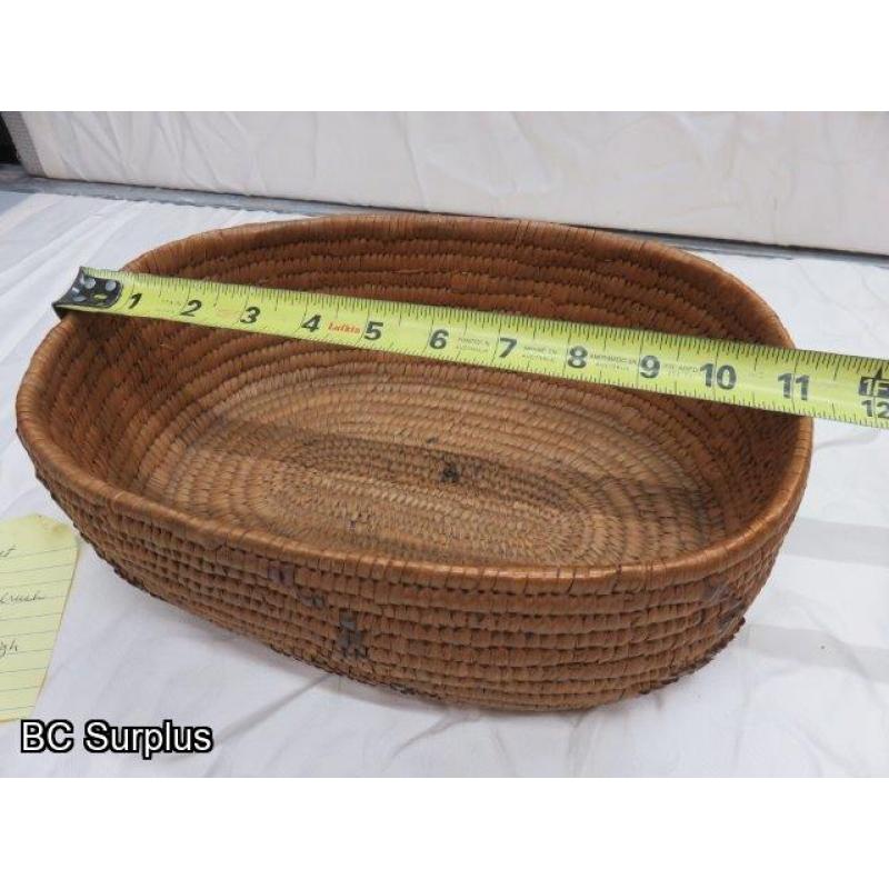 R-25: Bannock Basket – Hand Woven – Vintage