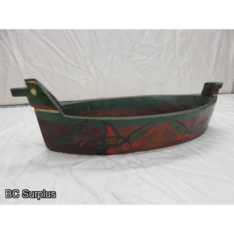 R-37: Hand Carved Indigenous Canoe