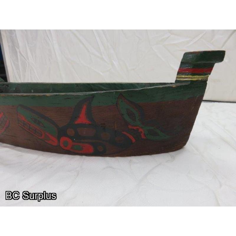 R-37: Hand Carved Indigenous Canoe