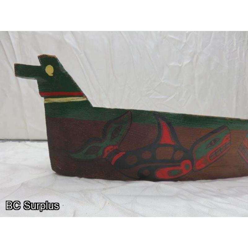 R-37: Hand Carved Indigenous Canoe