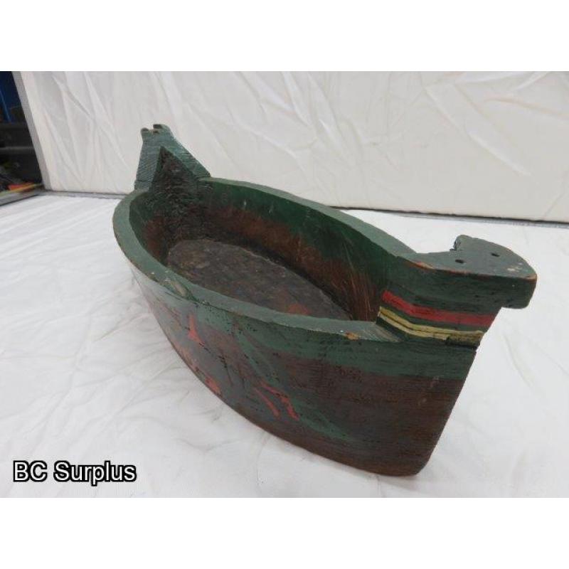 R-37: Hand Carved Indigenous Canoe