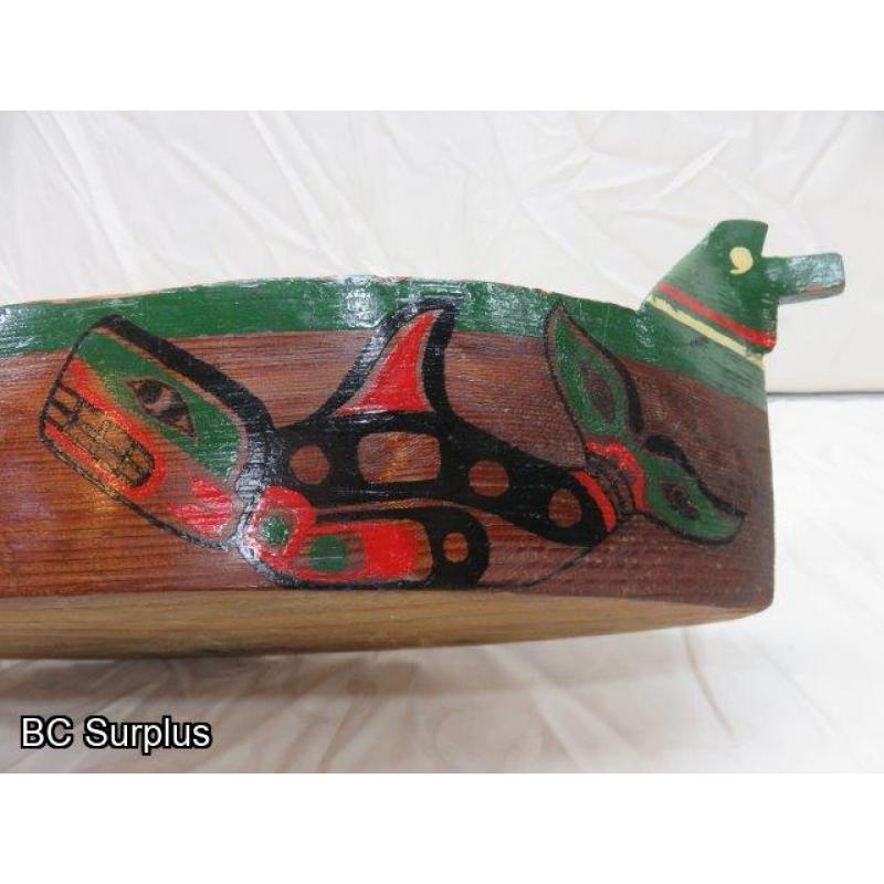 R-37: Hand Carved Indigenous Canoe