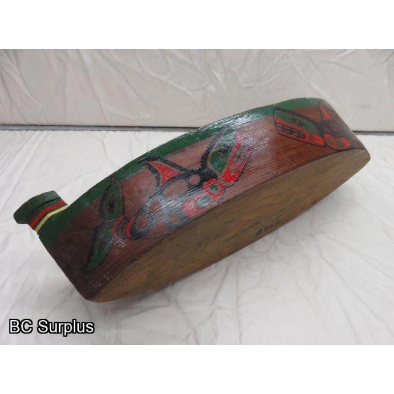 R-37: Hand Carved Indigenous Canoe