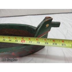 R-37: Hand Carved Indigenous Canoe