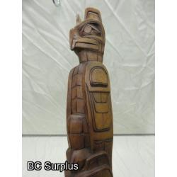 R-43: Hand Carved Vintage Totem Pole – Squamish