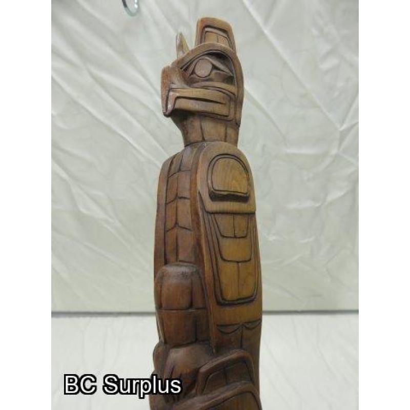 R-43: Hand Carved Vintage Totem Pole – Squamish