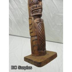 R-43: Hand Carved Vintage Totem Pole – Squamish