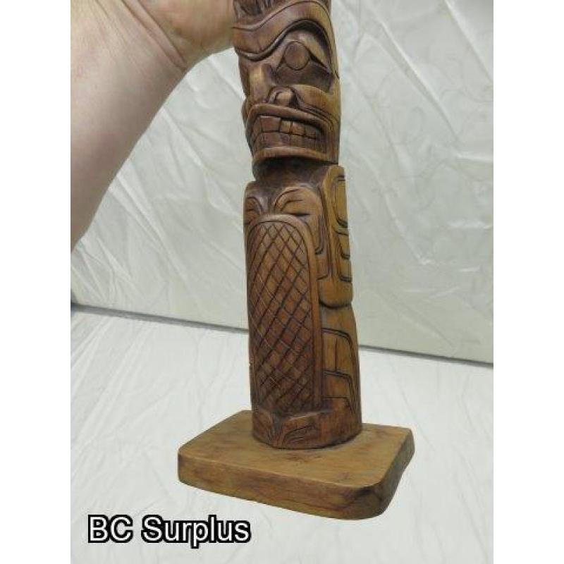 R-43: Hand Carved Vintage Totem Pole – Squamish