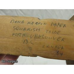 R-43: Hand Carved Vintage Totem Pole – Squamish