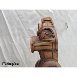 R-43: Hand Carved Vintage Totem Pole – Squamish