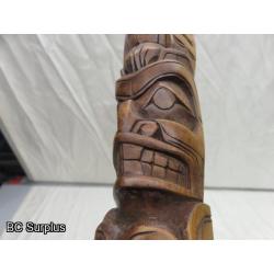 R-43: Hand Carved Vintage Totem Pole – Squamish