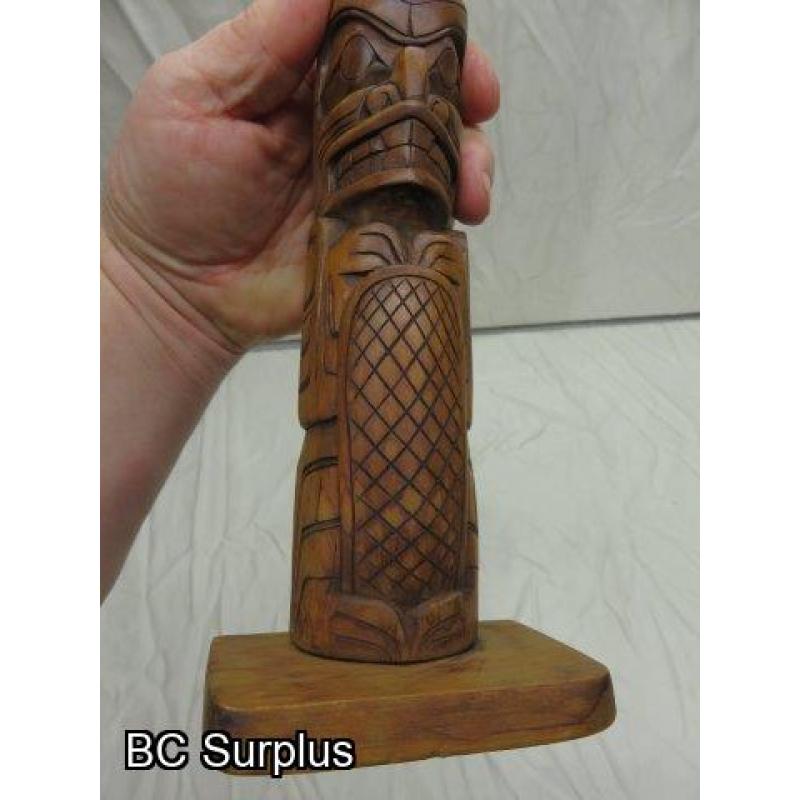 R-43: Hand Carved Vintage Totem Pole – Squamish