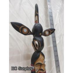 R-46: Hand Carved Vintage Totem Pole