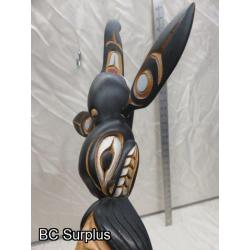 R-46: Hand Carved Vintage Totem Pole