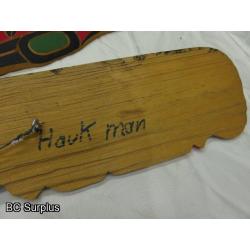 R-47: Indigenous Carving - “Hauk & Hauk Man” - Signed