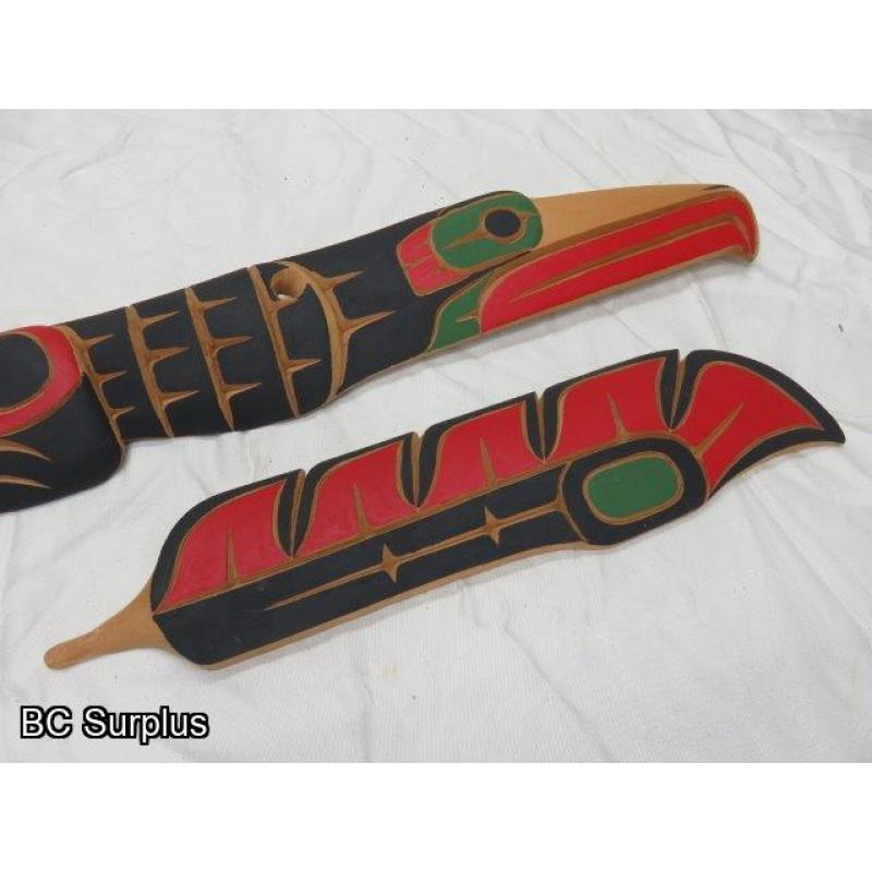 R-47: Indigenous Carving - “Hauk & Hauk Man” - Signed