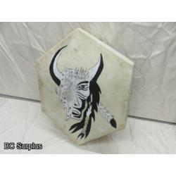 R-48: Indigenous Painted Drum – Buffalo Head