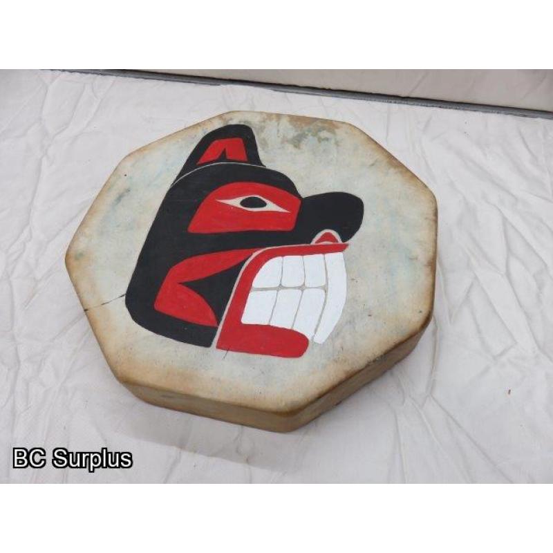 R-49: Indigenous Painted Drum – Beaver