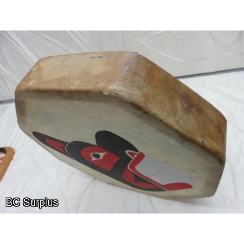 R-49: Indigenous Painted Drum – Beaver