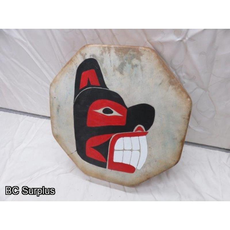 R-49: Indigenous Painted Drum – Beaver